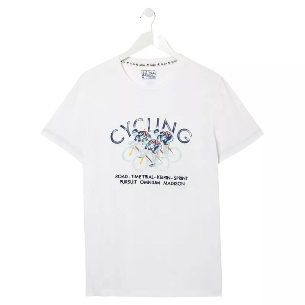 NWT Fat Face Graphic Cycling T-Shirt, Size Small